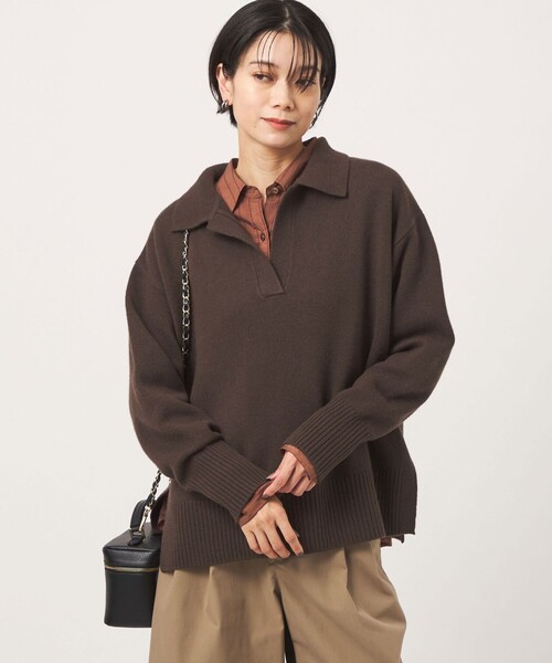 green label relaxing(グリーンレーベルリラクシング)の「【結論シリーズ】エリ・エリートニット(ニット/セーター・レディース・ダークブラウン/ブラック/ライム/ダークグレー/モカ/ナチュラル/ライトピンク・FREE)」の10枚目の写真
