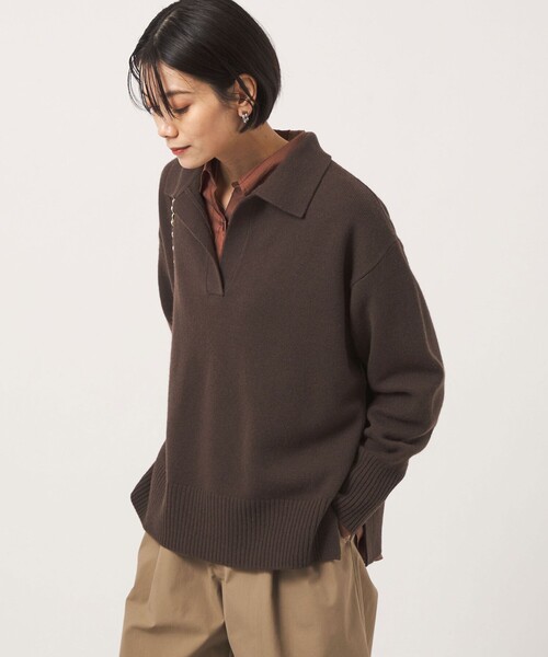 green label relaxing(グリーンレーベルリラクシング)の「【結論シリーズ】エリ・エリートニット(ニット/セーター・レディース・ダークブラウン/ブラック/ライム/ダークグレー/モカ/ナチュラル/ライトピンク・FREE)」の11枚目の写真