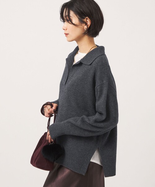 green label relaxing(グリーンレーベルリラクシング)の「【結論シリーズ】エリ・エリートニット(ニット/セーター・レディース・ダークブラウン/ブラック/ライム/ダークグレー/モカ/ナチュラル/ライトピンク・FREE)」の17枚目の写真