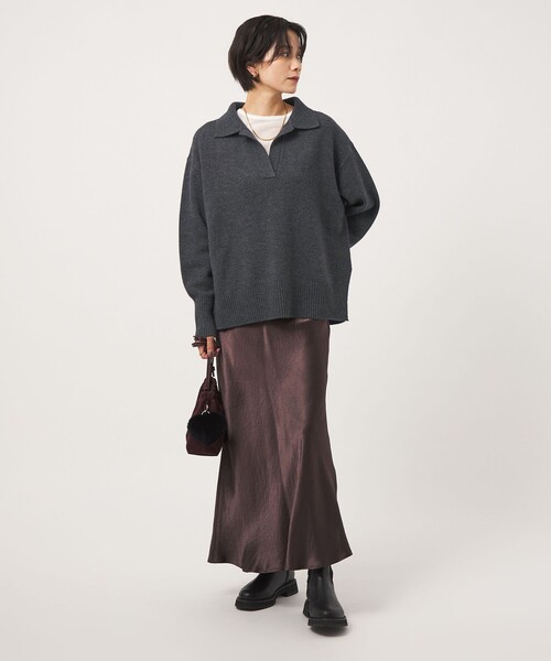 green label relaxing(グリーンレーベルリラクシング)の「【結論シリーズ】エリ・エリートニット(ニット/セーター・レディース・ダークブラウン/ブラック/ライム/ダークグレー/モカ/ナチュラル/ライトピンク・FREE)」の20枚目の写真