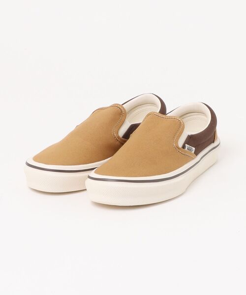 VANS(バンズ)の「VANS ヴァンズ SLIP ON LITE スリッポンライト V98 LITE BEIGE/BROWN(スニーカー・メンズ・ベージュ・10/10h/11/12/7/7h/8/8h/9/9h/4h/5/5h/6/6h)」の1枚目の写真