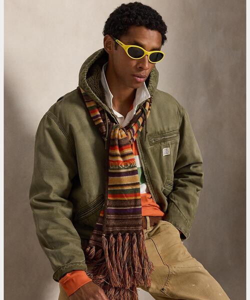 POLO RALPH LAUREN(ポロ ラルフ ローレン)の「キャンバス フーデッド ジャケット(ブルゾン・メンズ・グレー系・M/L)」の1枚目の写真