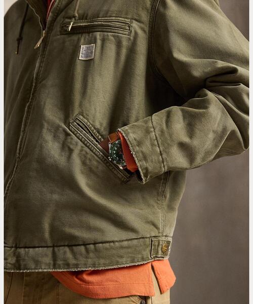POLO RALPH LAUREN(ポロ ラルフ ローレン)の「キャンバス フーデッド ジャケット(ブルゾン・メンズ・グレー系・M/L)」の3枚目の写真