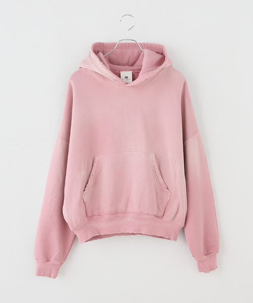 JOURNAL STANDARD(ジャーナルスタンダード)の「【MOOJI MOOJI / ム―ジ ム―ジ】OVERSIZED CROP HOODIE AGED(パーカー・レディース・チャコールグレー/マスタード/グリーン/ピンク・SMALL)」の4枚目の写真