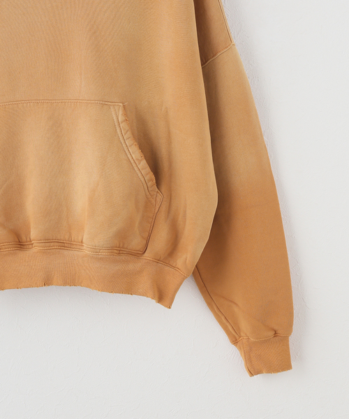 JOURNAL STANDARD(ジャーナルスタンダード)の「【MOOJI MOOJI / ム―ジ ム―ジ】OVERSIZED CROP HOODIE AGED(パーカー・レディース・チャコールグレー/マスタード/グリーン/ピンク・SMALL)」の6枚目の写真