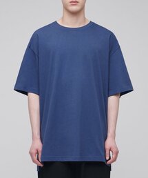 オーバーサイズクルーネックTシャツ[グレーシュブルー]