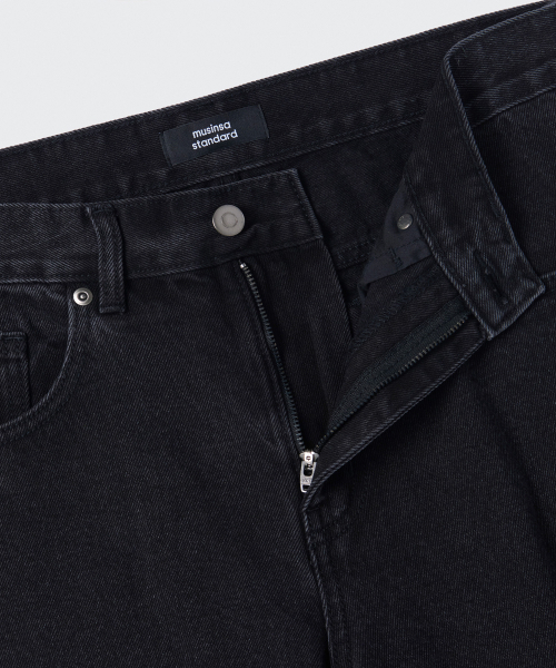 MUSINSA STANDARD（ムシンサスタンダード）の「レギュラーフィットデニムパンツ[ウォッシュドブラック]（デニムパンツ・メンズ・その他・38/42/36/34/32/30/31/33/26/27/28/29）」の5枚目の写真
