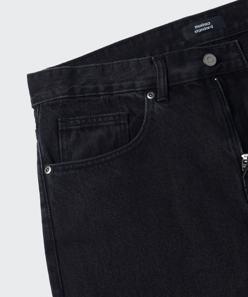 MUSINSA STANDARD（ムシンサスタンダード）の「レギュラーフィットデニムパンツ[ウォッシュドブラック]（デニムパンツ・メンズ・その他・38/42/36/34/32/30/31/33/26/27/28/29）」の6枚目の写真