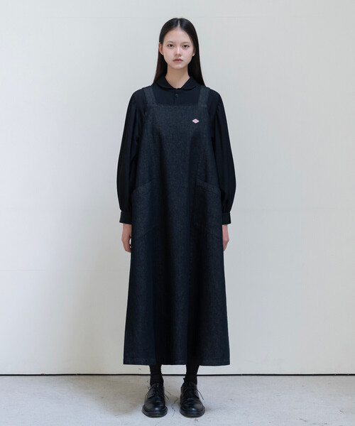 DANTON(ダントン)の「DANTON × eunoia - Jumper Dress(ワンピース・レディース・ブラック・F)」の2枚目の写真