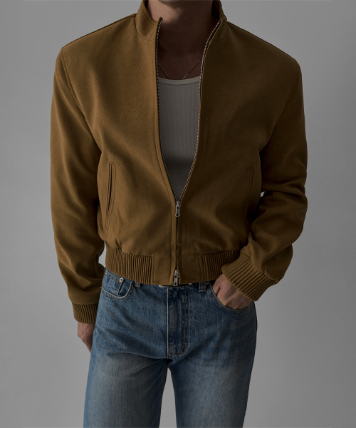 BOWLOW PRODUCT（バウロープロダクト）の「スタンドカラー スエードジャケット [キャメル]（その他アウター・メンズ・その他・MEDIUM/LARGE/X-LARGE）」の3枚目の写真