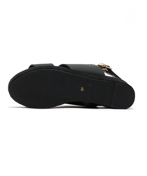 mystic（ミスティック）の「【Omekashi】厚底ストラップサンダル（サンダル・レディース・ベージュ/ブラック/シルバー・37/38/36）」の5枚目の写真