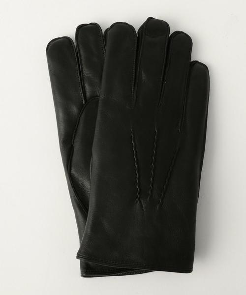 DENTS（デンツ）の「＜DENTS＞ HAIR SHEEP GLOVE/グローブ（手袋・メンズ・ブラック/ブラウン・8 1/2/71/2/8）」の2枚目の写真