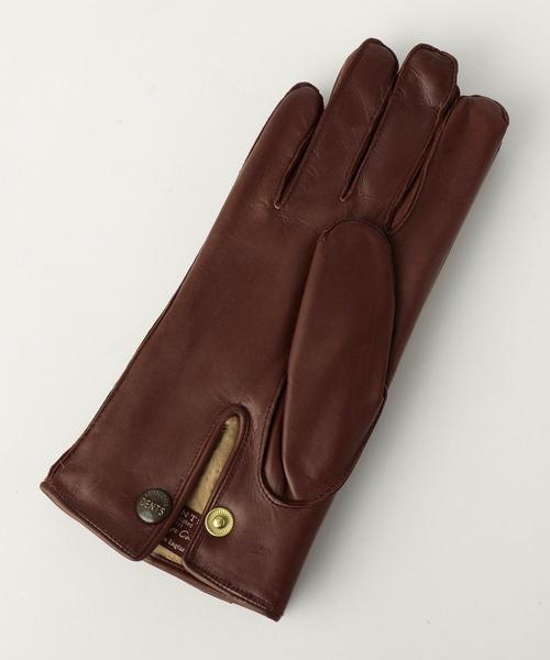 DENTS（デンツ）の「＜DENTS＞ HAIR SHEEP GLOVE/グローブ（手袋・メンズ・ブラック/ブラウン・8 1/2/71/2/8）」の4枚目の写真