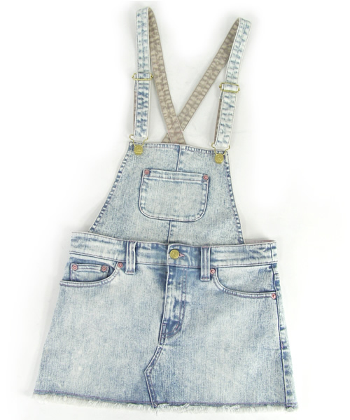 MILKFED.(ミルクフェド)の「BRIGHT JEAN SALOPETTE SKIRT(スカート・レディース・ブルー・X-SMALL/SMALL)」の5枚目の写真