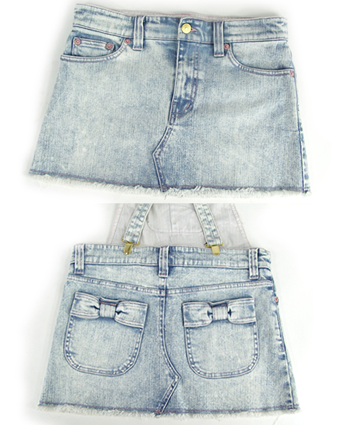 MILKFED.(ミルクフェド)の「BRIGHT JEAN SALOPETTE SKIRT(スカート・レディース・ブルー・X-SMALL/SMALL)」の6枚目の写真