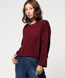 earth music&ecology | 【2016Autumn】ワイドスリーブVネックニットプルオーバー(ニット/セーター)