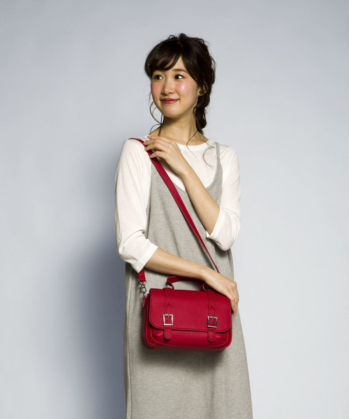 PLAIN CLOTHING（プレーンクロージング）の「フロントベルトハンドバッグ/ショルダーバッグ【PLAIN CLOTHING】（ショルダーバッグ・レディース・ベージュ/レッド/ブラック/グレー・FREE）」の17枚目の写真