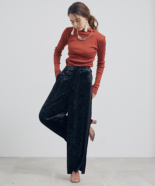 UNITED TOKYO(ユナイテッドトウキョウ)の「ベロアワイドパンツ(その他パンツ・レディース・オレンジ/ブラック/ピンク・1)」の16枚目の写真