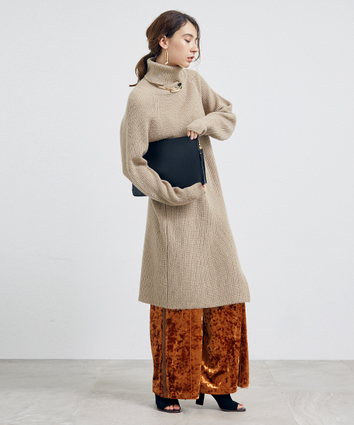 UNITED TOKYO(ユナイテッドトウキョウ)の「ベロアワイドパンツ(その他パンツ・レディース・オレンジ/ブラック/ピンク・1)」の12枚目の写真