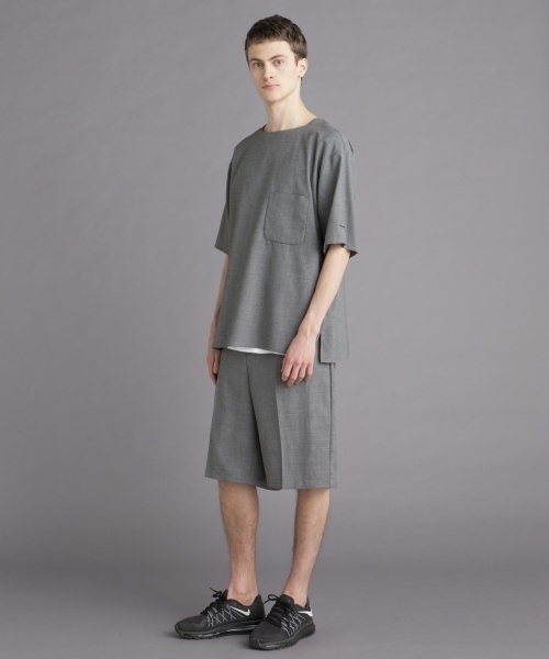 RAGEBLUE（レイジブルー）の「【HY-TEK】ウールモヘアプルオーバーTシャツ/746528（シャツ/ブラウス・メンズ・グレー/ネイビー・LARGE/SMALL/MEDIUM）」の3枚目の写真