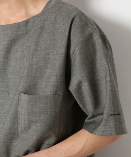 RAGEBLUE（レイジブルー）の「【HY-TEK】ウールモヘアプルオーバーTシャツ/746528（シャツ/ブラウス・メンズ・グレー/ネイビー・LARGE/SMALL/MEDIUM）」の16枚目の写真