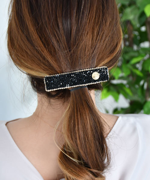 Phoebe フィービィー の シンプルグリッターバレッタ バレッタ ヘアクリップ Wear