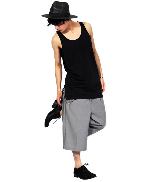 ８(eight)（エイト）の「ロング丈 タンクトップ ボーダー （タンクトップ・メンズ・ブラック/ホワイト×ブラック/ホワイト/グレー/ホワイト×レッド・MEDIUM/LARGE）」の15枚目の写真