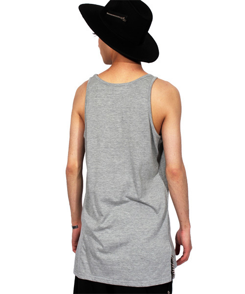 ８(eight)（エイト）の「ロング丈 タンクトップ ボーダー （タンクトップ・メンズ・ブラック/ホワイト×ブラック/ホワイト/グレー/ホワイト×レッド・MEDIUM/LARGE）」の18枚目の写真