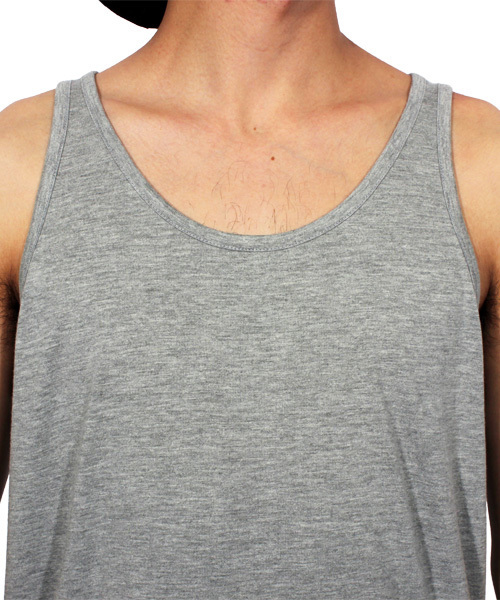 ８(eight)（エイト）の「ロング丈 タンクトップ ボーダー （タンクトップ・メンズ・ブラック/ホワイト×ブラック/ホワイト/グレー/ホワイト×レッド・MEDIUM/LARGE）」の7枚目の写真