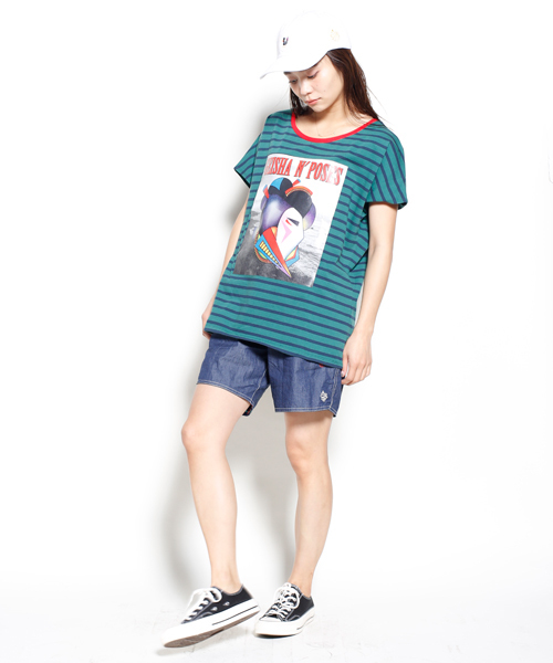 ALDIES（アールディーズ）の「Geisha T / ゲイシャT（Tシャツ/カットソー・メンズ・ホワイト/グリーン/ネイビー/ブラック・LARGE/SMALL/MEDIUM/X-SMALL）」の4枚目の写真