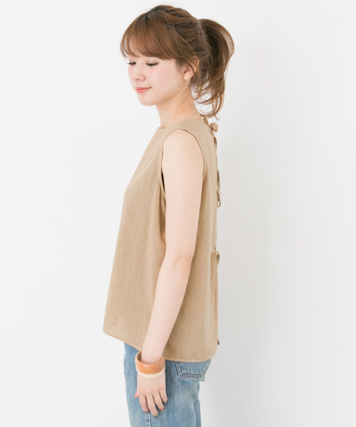 URBAN RESEARCH（アーバンリサーチ）の「フィラフィーバックリボンブラウス（シャツ/ブラウス・レディース・ベージュ/ピンク系その他/オフホワイト・FREE）」の12枚目の写真