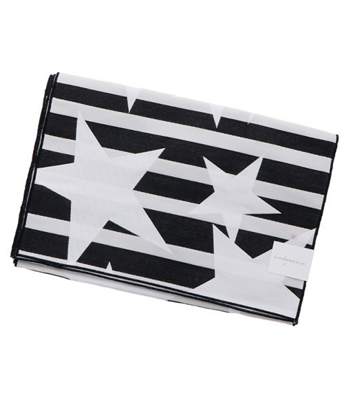 浴衣帯単品 兵児帯 黒色 ストライプスター （和装小物）｜KIMONOMACHI（キモノマチ）