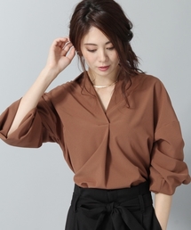 Andemiu | ソデタックヌケエリブラウス769096(シャツ/ブラウス)