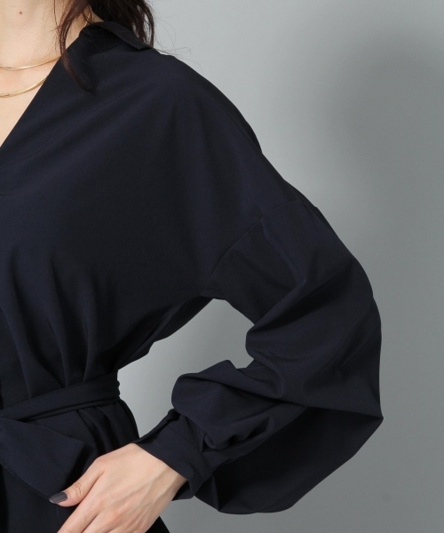 Andemiu（アンデミュウ）の「ソデタックヌケエリブラウス769096（シャツ/ブラウス・レディース・ブラウン/その他/アイボリー/ネイビー/イエロー・FREE）」の15枚目の写真