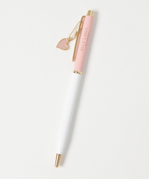 王冠白熊ちゃんとゴールドリボンのベルベットハートのボールペン❤ 王冠白熊ちゃんとゴールドリボンのベルベットハートのボールペン