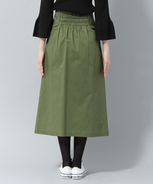 Andemiu(アンデミュウ)の「ボタンストレートトレンチスカート778543(スカート・レディース・ネイビー/グリーン/キャメル・MEDIUM/SMALL)」の9枚目の写真