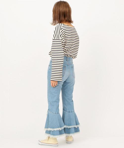 Another Edition（アナザーエディション）の「デニムフリルパンツ（デニムパンツ・レディース・ライトブルー/コバルトブルー・SMALL/MEDIUM）」の17枚目の写真