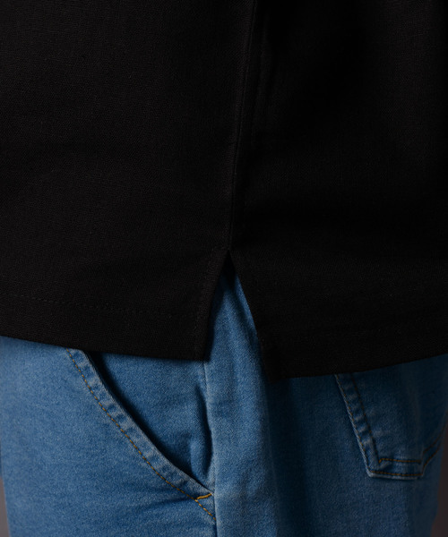 MANGROVE（マングローブ）の「【MANGROVE】カラー綿麻BIGシルエットプルオーバー（Tシャツ/カットソー・メンズ・ブラック/ベージュ/ネイビー/グレー/オフホワイト/カーキ/グリーン/マスタード/ワインレッド・SMALL/MEDIUM/LARGE）」の17枚目の写真