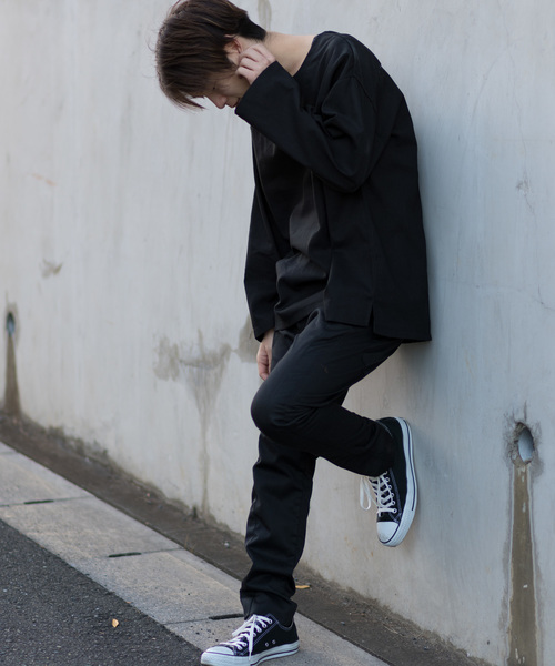 MANGROVE（マングローブ）の「【MANGROVE】カラー綿麻BIGシルエットプルオーバー（Tシャツ/カットソー・メンズ・ブラック/ベージュ/ネイビー/グレー/オフホワイト/カーキ/グリーン/マスタード/ワインレッド・SMALL/MEDIUM/LARGE）」の16枚目の写真