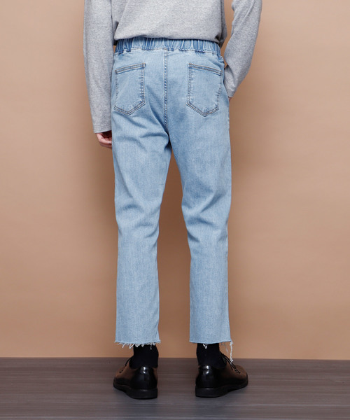 EMMA CLOTHES（エマクローズ）の「ヴィンテージストレッチテーパードリラックスデニム（デニムパンツ・メンズ・サックスブルー/ライトブルー/ブルー・L/M）」の22枚目の写真