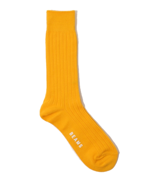 BEAMS(ビームス)の「○O.カラーリブクルー(ソックス/靴下・メンズ・ピンク/レッド/イエロー/グリーン系その他/サックスブルー・ONE SIZE)」の3枚目の写真