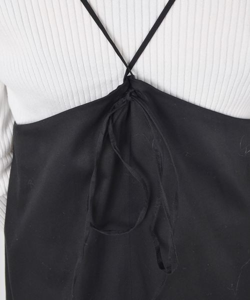 SHIPS（シップス）の「バックリボンサロペット◇（つなぎ/オールインワン・レディース・ブラック/マスタード/ネイビー・ONE SIZE）」の4枚目の写真