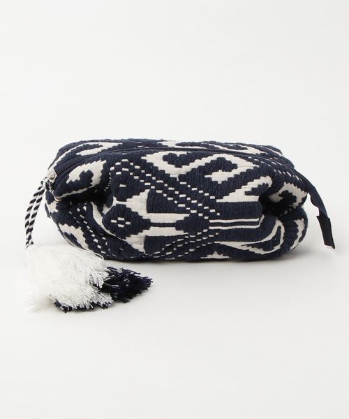 AMERICAN HOLIC（アメリカンホリック）の「フリンジ付幾何学柄ポーチ（ポーチ・レディース・ピンク/ベージュ/ネイビー・FREE）」の3枚目の写真