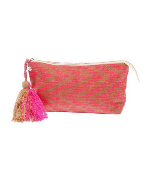 AMERICAN HOLIC（アメリカンホリック）の「フリンジ付幾何学柄ポーチ（ポーチ・レディース・ピンク/ベージュ/ネイビー・FREE）」の6枚目の写真