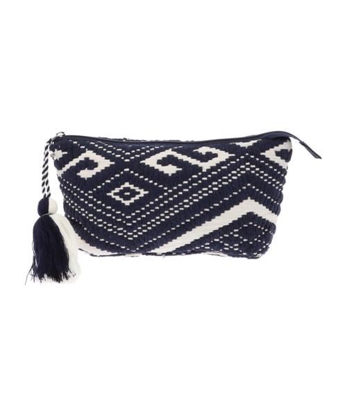 AMERICAN HOLIC（アメリカンホリック）の「フリンジ付幾何学柄ポーチ（ポーチ・レディース・ピンク/ベージュ/ネイビー・FREE）」の4枚目の写真