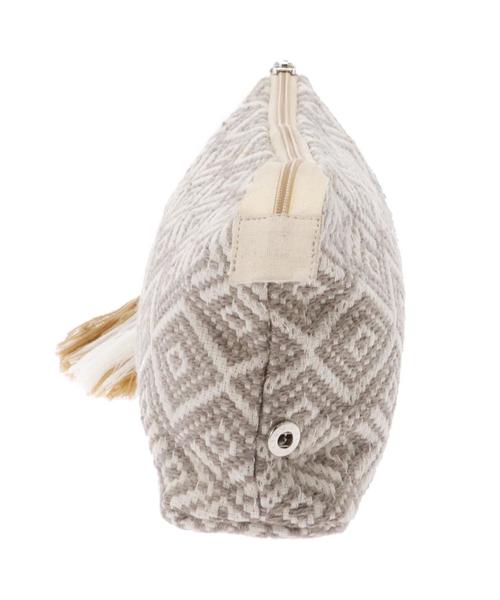 AMERICAN HOLIC（アメリカンホリック）の「フリンジ付幾何学柄ポーチ（ポーチ・レディース・ピンク/ベージュ/ネイビー・FREE）」の12枚目の写真