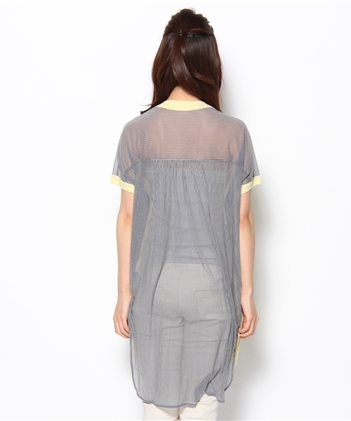 Acienta（アシエンタ）の「布帛切替チュニック（チュニック・レディース・アイボリー/ネイビー/ライトイエロー・FREE）」の6枚目の写真