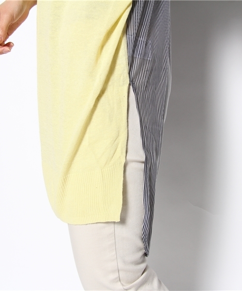 Acienta（アシエンタ）の「布帛切替チュニック（チュニック・レディース・アイボリー/ネイビー/ライトイエロー・FREE）」の7枚目の写真