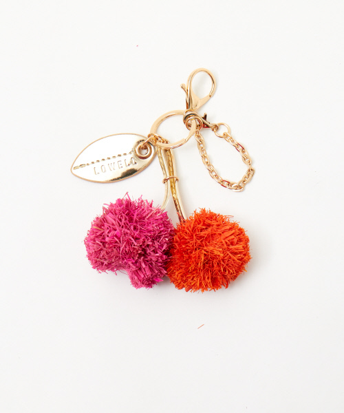 LOWELL things（ロウェル　シングス）の「ラフィアチェリーチャーム（チャーム・レディース・ピンク/グリーン/ラベンダー・FREE）」の3枚目の写真