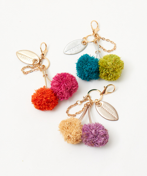 LOWELL things（ロウェル　シングス）の「ラフィアチェリーチャーム（チャーム・レディース・ピンク/グリーン/ラベンダー・FREE）」の4枚目の写真